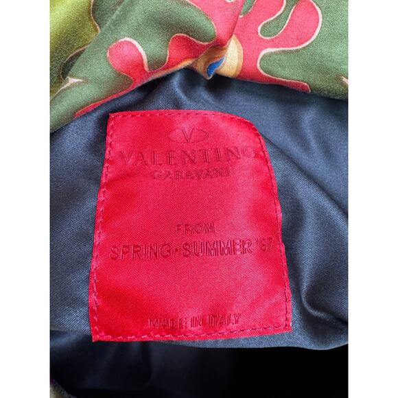 Valentino Woven Fiber & Leather Drawstring Tote 1967 RARE - Picture 7 of 14